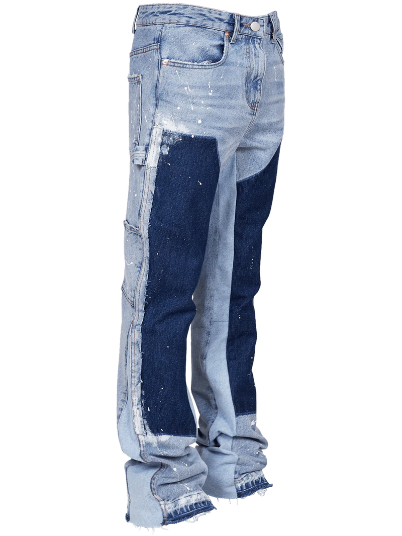 Jeans in denim Nero Uomo Flare