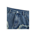 Jeans Baggyin denim Blu con Patchwork in Pizzo3
