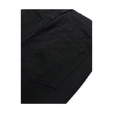  Jeans Slim Fit da uomo in Denim Neri con Strappi e dettagli in Pelle Rosa4