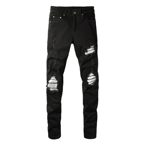 Jeans Slim Fit in denim Nero UomoMan
