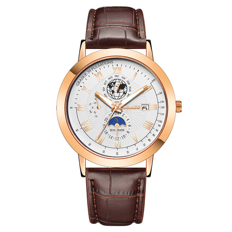 Orologio Elegante da Uomo con Cinturino in Pelle