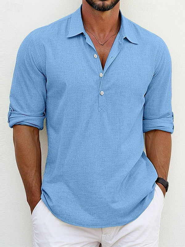 Camicia a Maniche Lunghe Uomo Sottile Estiva