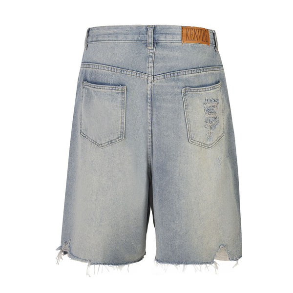 Pantalone Corto Jeans in Denim Azzurro Star