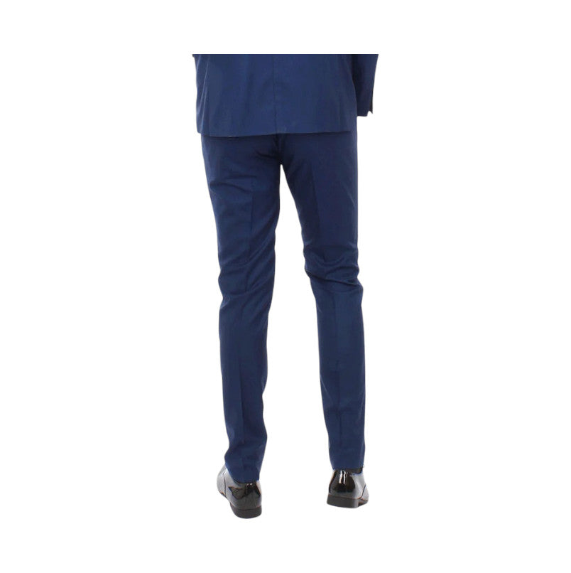 Pantalone Elegante e Sartoriale Blu Navy per Occasioni Formali Uomo