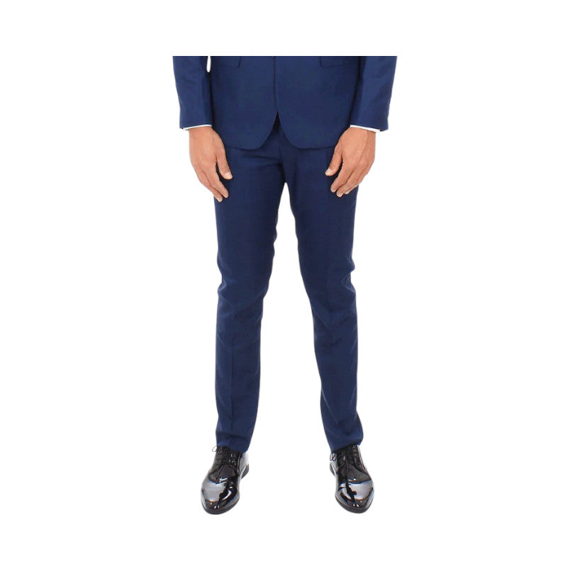Pantalone Elegante e Sartoriale Blu Navy per Occasioni Formali Uomo