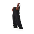 Pantaloni in Tuta Nera Baggy di Cotone con vestibilità Larga1