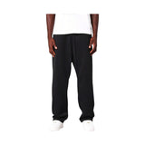 Pantaloni in Tuta Nera Baggy di Cotone con vestibilità Larga 