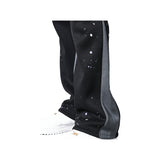 Pantaloni in Tuta Nera Flare di Cotone con schizzi di Vernice Uomo4
