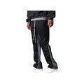 Pantaloni in Tuta Nera Flare di Cotone con schizzi di Vernice Uomo