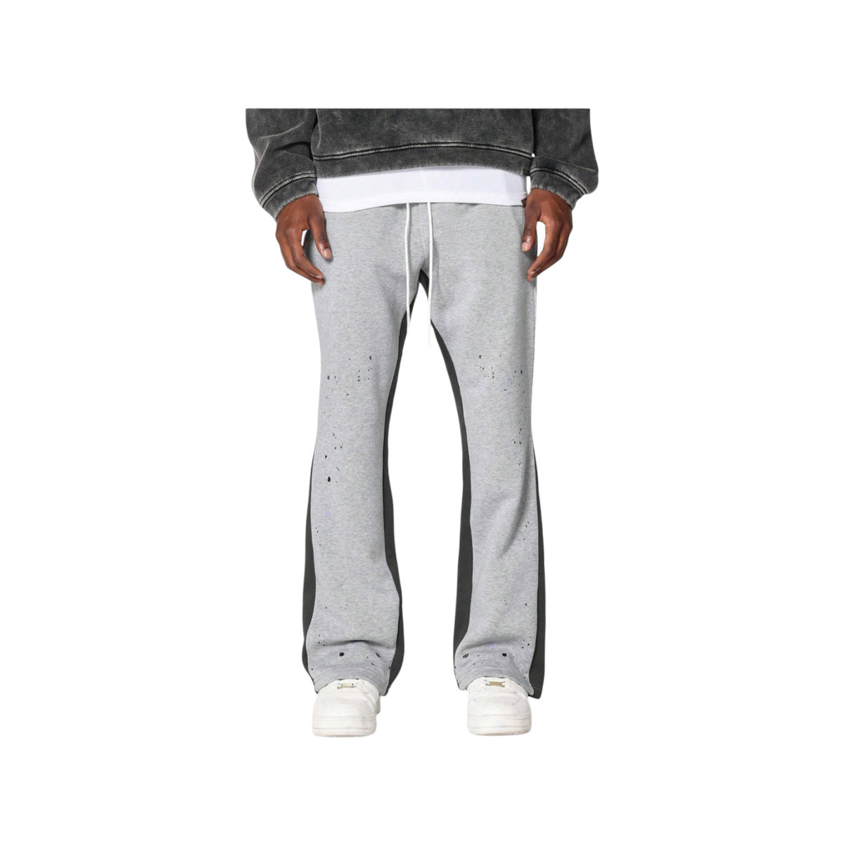 Pantaloni in Tuta Flare di Cotone Uomo